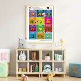 The Incredible Edible Reciplease Calendar Poster | Kids Learning Wall Art by Aunty Rozzy®